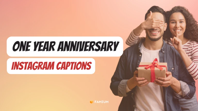 One Year Anniversary Captions for Instagram